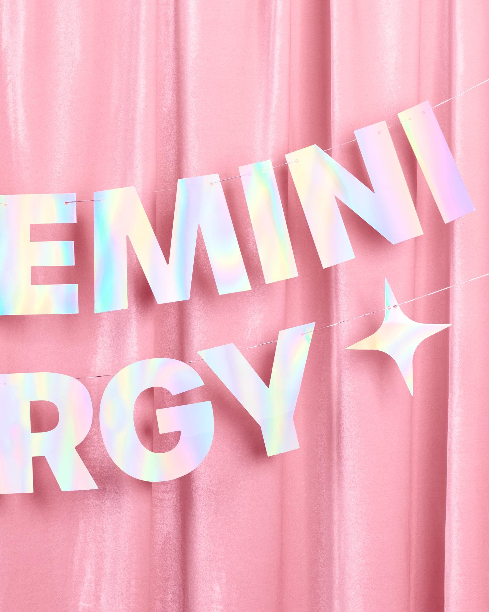Xo, Fetti Gemini Glitzer Banner – Violett, 152 Cm, Für Geburtstag, Fotohintergrund & Party-Deko