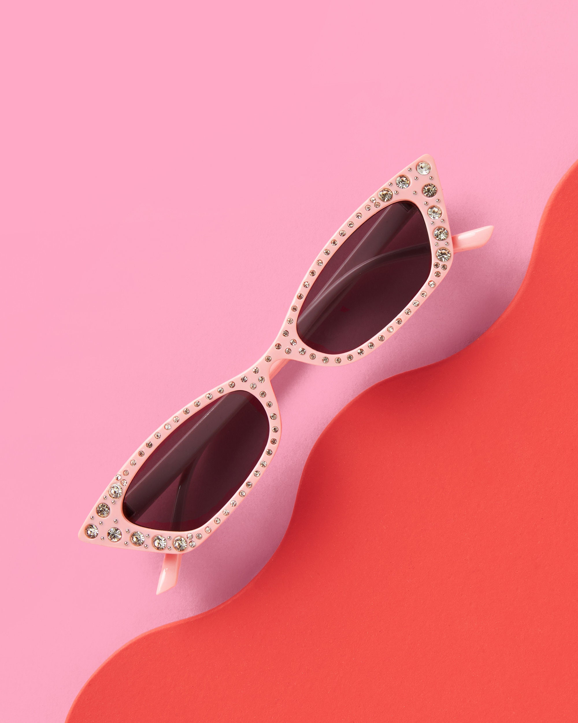 FLAME QUARTZ PHOTOCHROMIC PINK / baby-pink cat-eye sunglasses