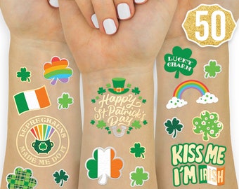 xo, Fetti St Patricks Day Decorations Tattoos - 50 styles | Shamrock Supplies, Kiss Me I'm Irish Party, Leprechauns