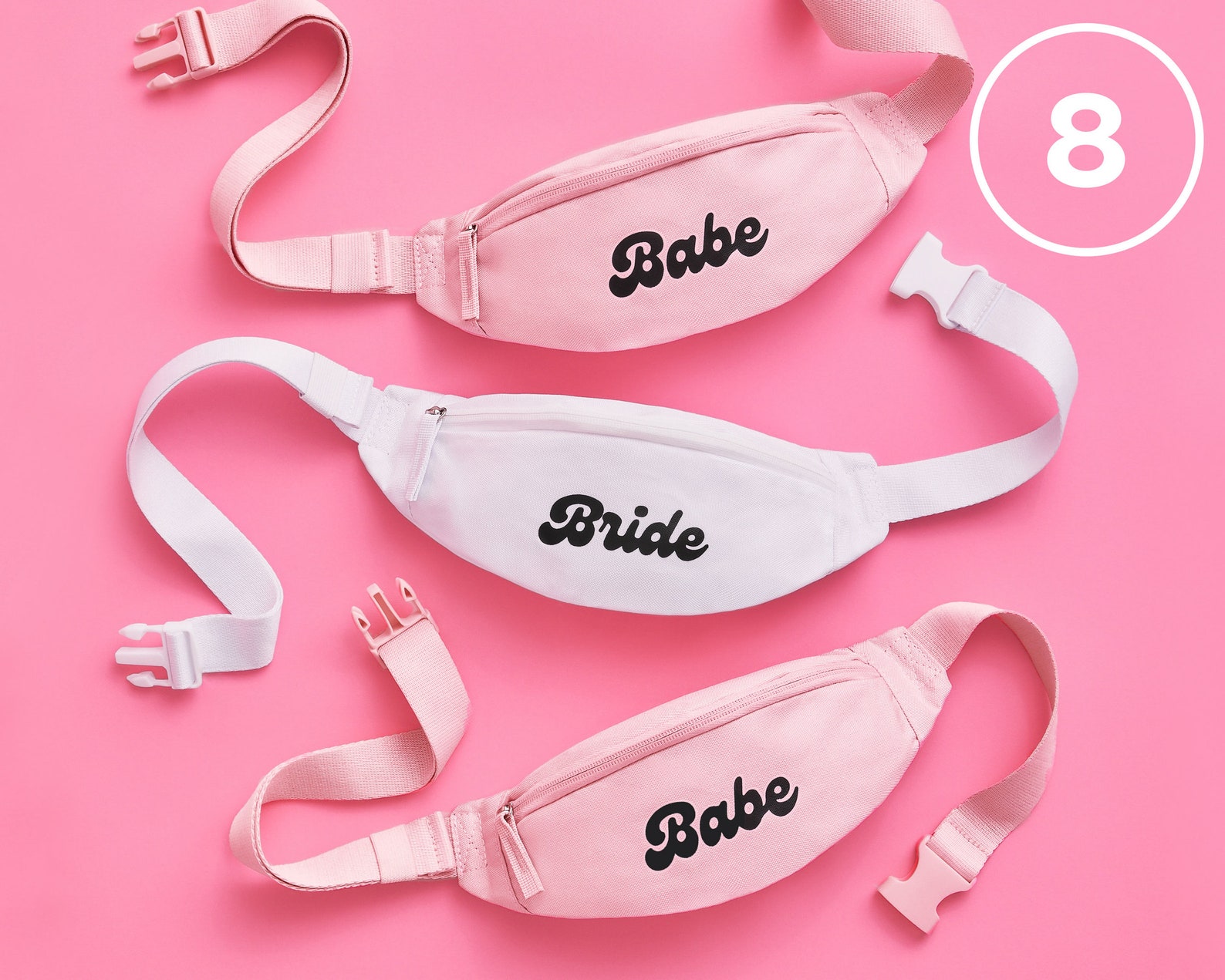 Bachelorette Party Fanny Pack Set Bride's Babe Nylon Etsy