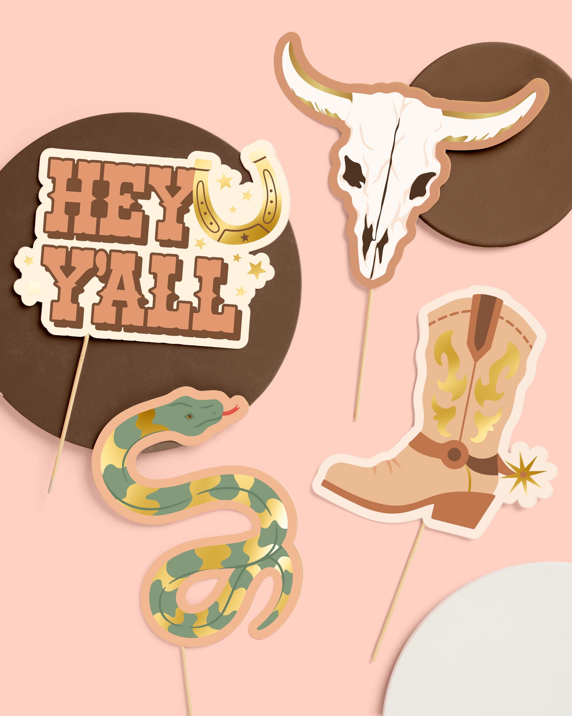 Printable Rodeo Photo Props Xo, Fetti Western Photo Booth Props - 24 Count | Kids Rodeo Party ...