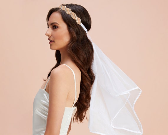 Something Blue Bridal Shower Set – Bride Sash, Veil & Floral Headband For Bachelorette & Wedding Events