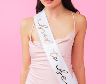 plus size bride to be sash