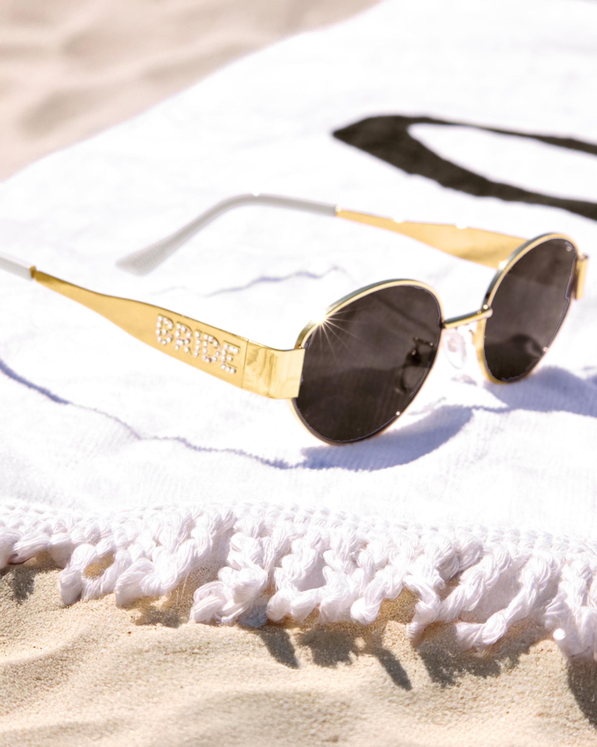 Xo, Fetti Gold Metal Bride Sunglasses | Bachelorette Party 