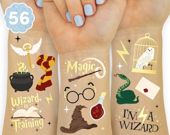 xo, Fetti Wizard Party Temporary Tattoos - 56 Gold Foil Styles | Magical Birthday Decorations, Magic Baby Shower, Wizardry Favor, Witchcraft