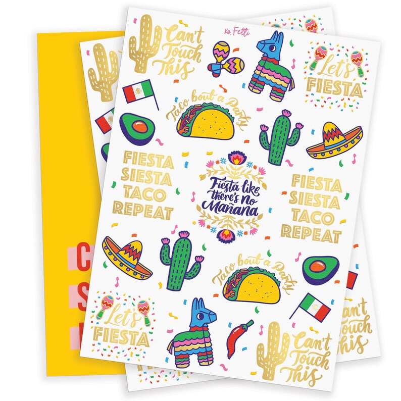 Fiesta Tattoos Cinco De Mayo Decorations 40 Styles Fiesta - Etsy