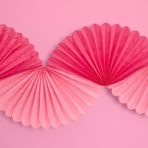 Colorful Scalloped Paper Fan Garland - 8 Foot Party Decoration For Birthdays & Events
