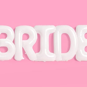 xo, Fetti White Jumbo BRIDE Balloons - 40 inch, XL | Bachelorette Party Decorations, Wedding Party, Engagement Party, Bridal Photo Booth