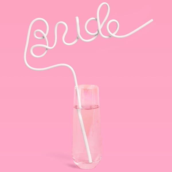 Pajita blanca XL para despedida de soltera, decoración para despedida de soltera, regalo para futura novia, vasos para despedida de soltera, piscina para despedida de soltera