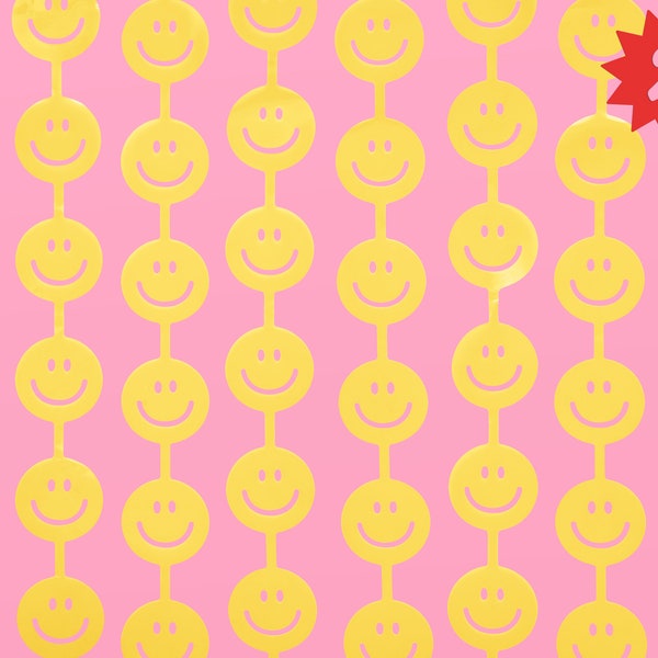 xo, Fetti Smiley Foil Curtain Party Decorations 2 pc | Happy Pastel Birthday Party Decorations, Cute Bachelorette Party, Baby Shower, Yellow