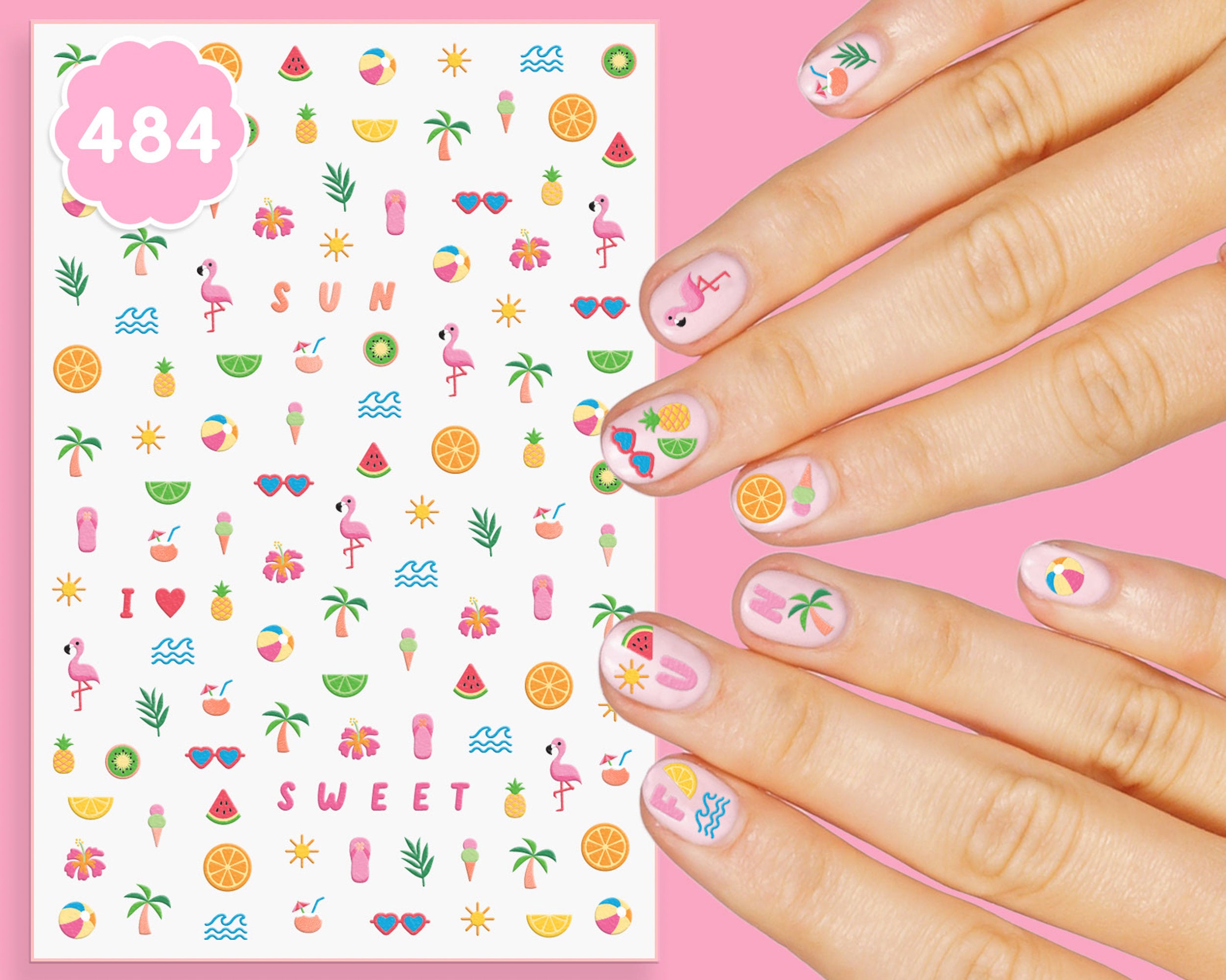 Flamingo Nail Art - Etsy