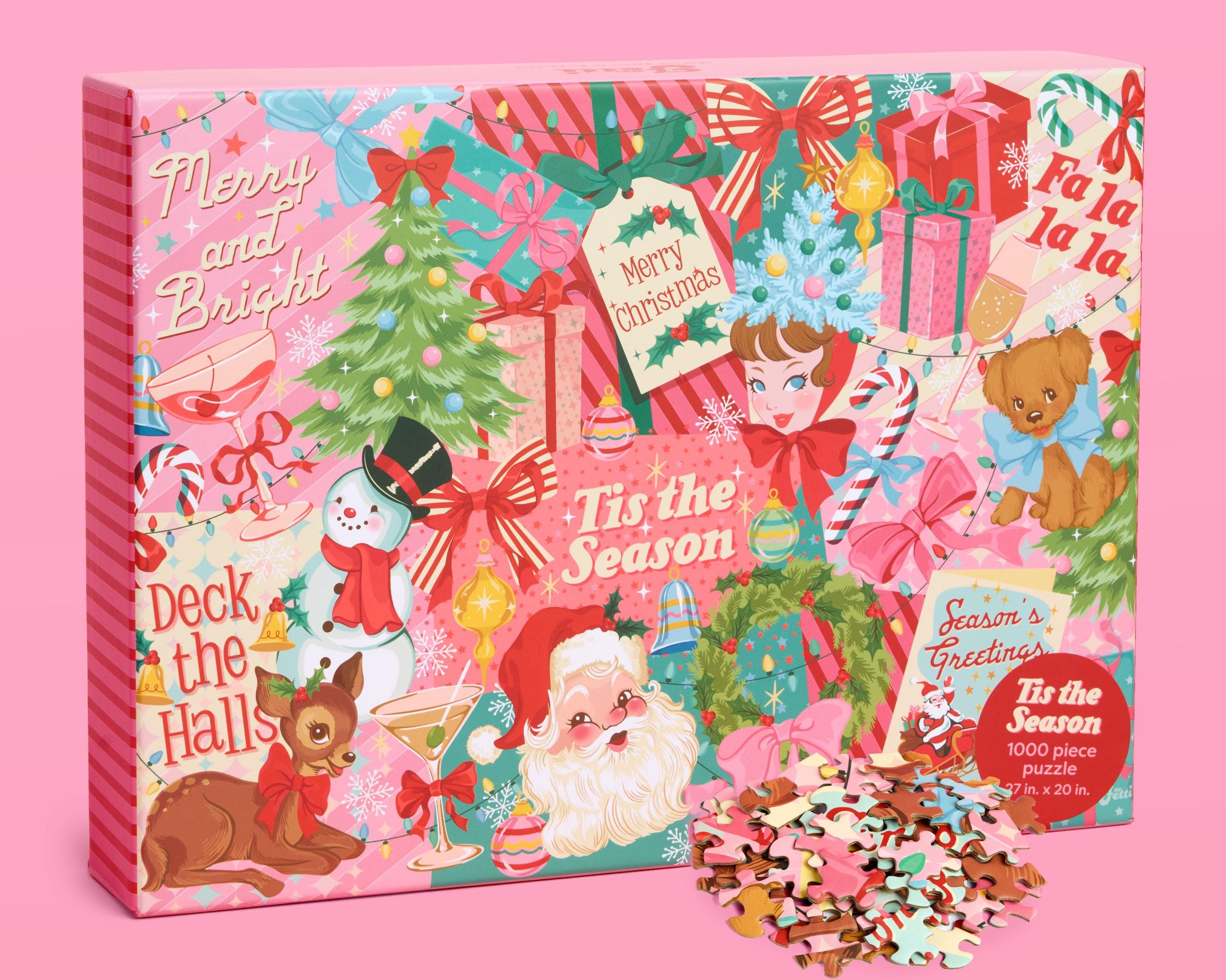 Xo, Fetti Christmas Puzzle, 1000 Pieces | Pinkmas Holiday Jigsaw