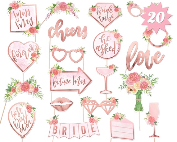 Bachelorette Party Decorations KIT, Bridal Shower Set, Bride to be Sash,  Veil/Comb, Banner, Balloons, Photo Booth Props, Tattoos, Drinking Game,  Straws