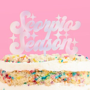 xo, Fetti Scorpio Season Birthday Cake Topper - 5&quot; | Zodiac Scorpio, Horoscope, Astrology Bday Party Gift, Cake Decoration Supplies