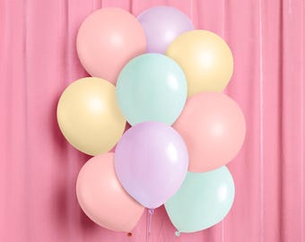 Pastel Birthday Balloon Set - 24 pk, 12" | Bachelorette Party Decorations, Garden Bridal Shower, Birthday Party, Pastel Baby Shower