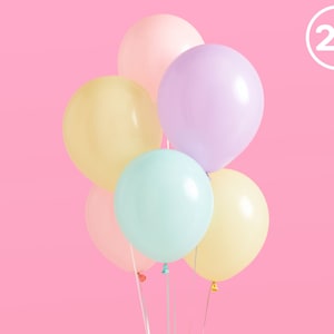 Pastel Birthday Balloon Set - 24 pk, 12" | Bachelorette Party Decorations, Garden Bridal Shower, Birthday Party, Pastel Baby Shower