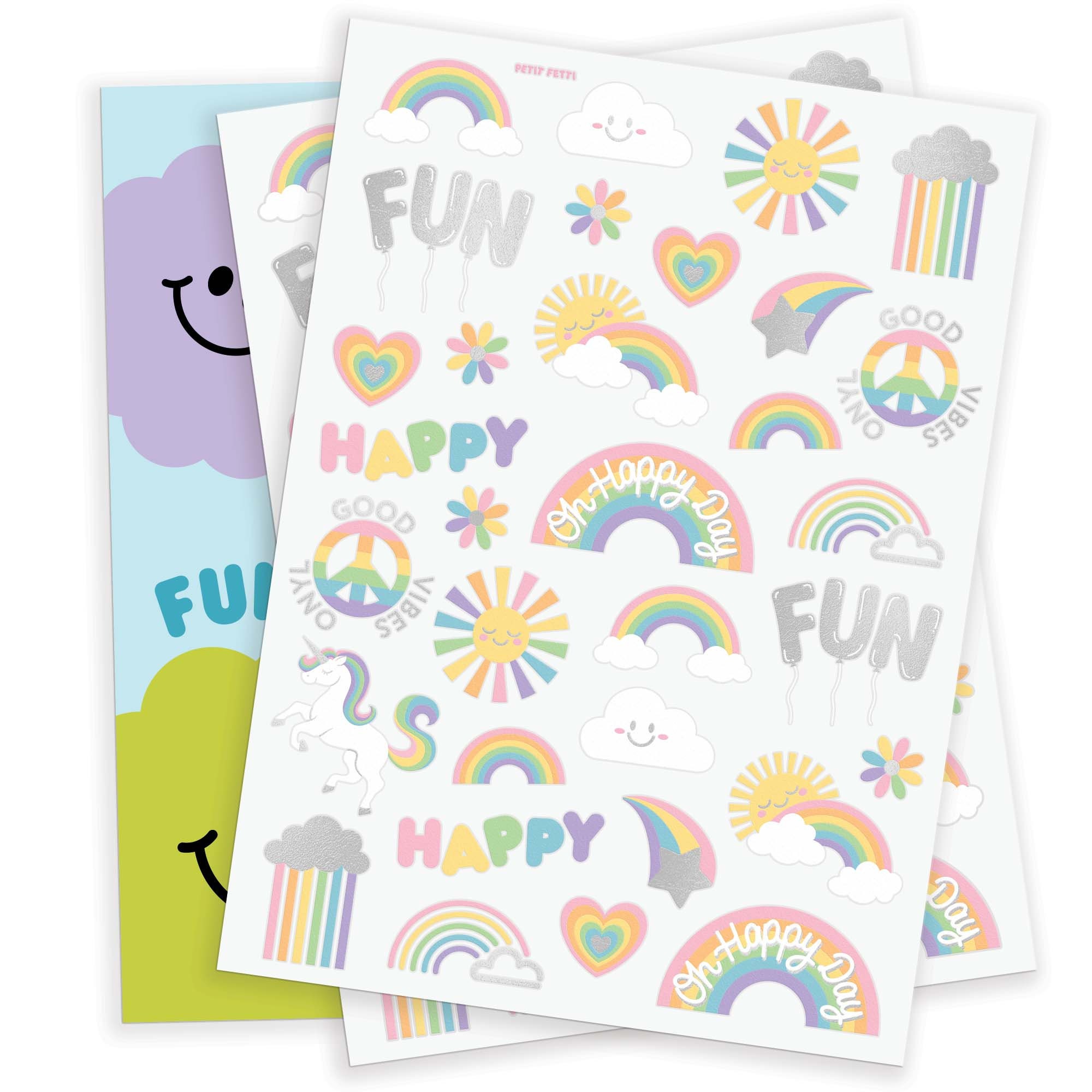 Temporary Tattoos Glitter Rainbows