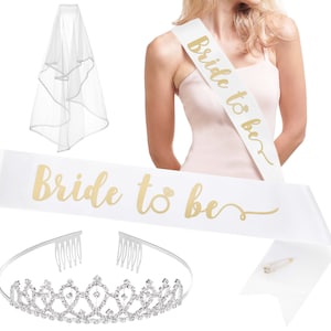 Bachelorette Party Decorations Kit | Bridal Shower Decorations | Bachelorette Party Favors | Bachelorette Sash | Bridal Veil | Hen Party
