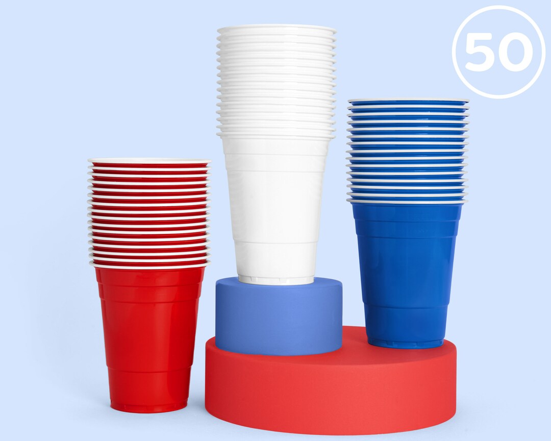Xo, Fetti Fourth of July Party Decorations Plastic Cups 50 Disposable