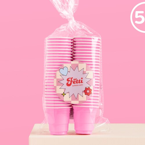 Pink Shot Glasses Party Decorations 50 Matte Pink Plastic Etsy