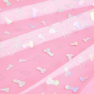 Voile EVJF - Irisé | Voile de douche nuptiale | Cadeau pour future mariée, cadeau d'enterrement de vie de jeune fille ou de jeune garçon + décoration de fiançailles image 6