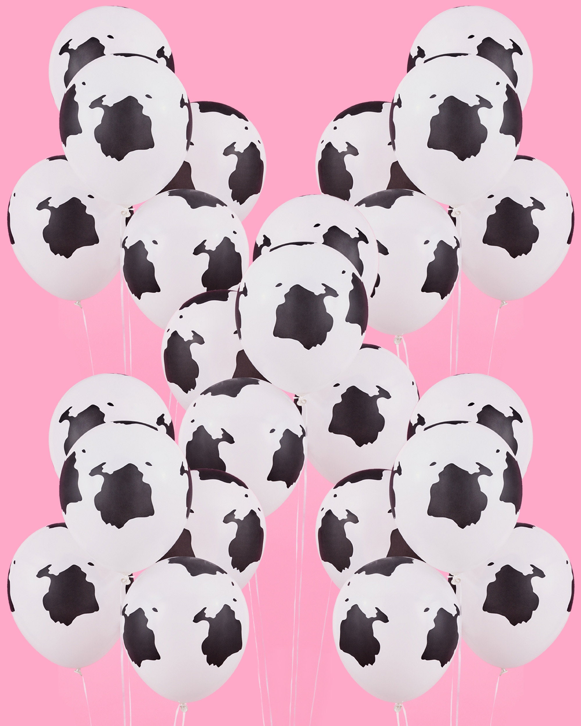 100 PCS Cow Print Latex Balloons - 12 Inch, Black & White, For Birthday & Theme Parties - View #2