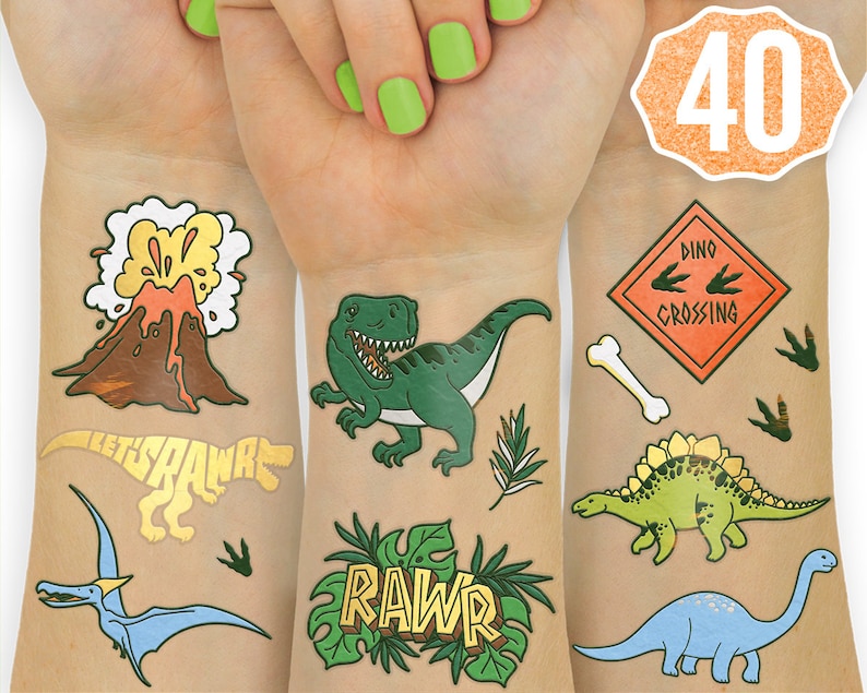 dinosaur temporary tattoos