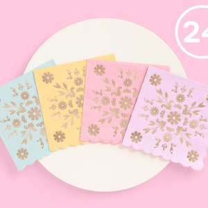 xo, Fetti Pastel China Napkins - 24 pack, 5" | Birthday Party Decorations, Bachelorette Garden Party, Easter Party, Cool Cake Plates, Partea