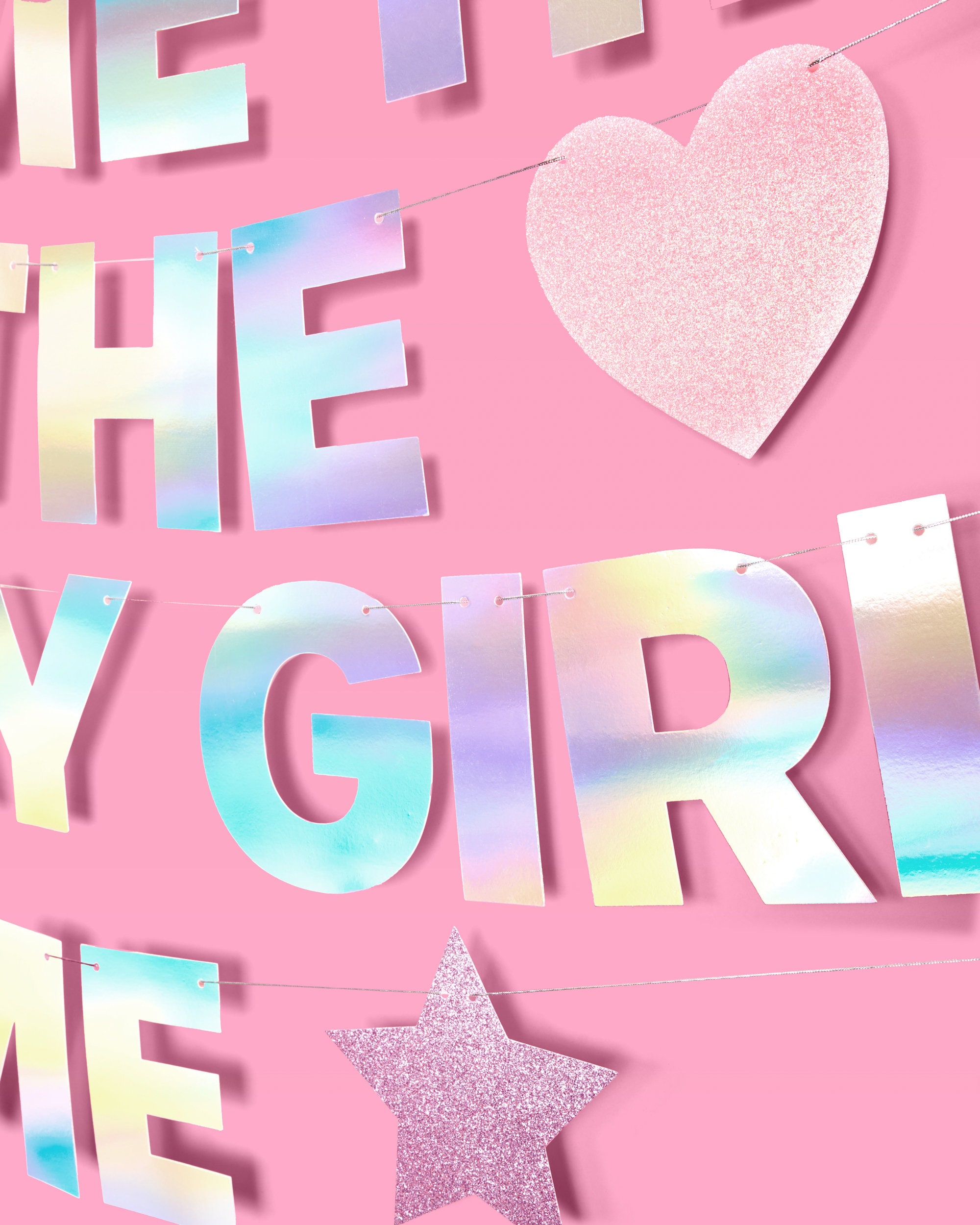 Set Accessori Per Photo Booth Compleanno Iridescente – Cartello "Its Me Hi Im The Birthday Girl" E Decorazioni