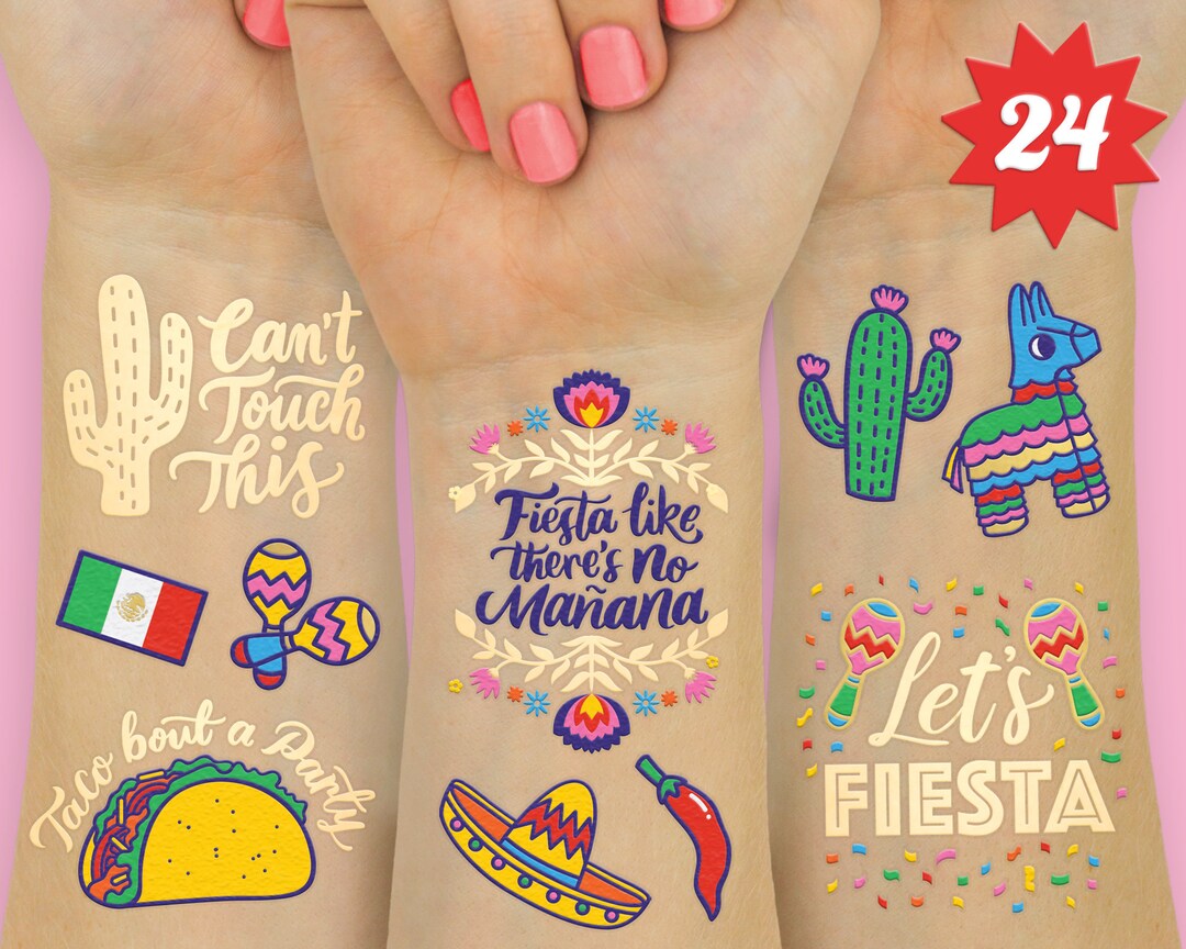Fiesta Tattoos, Cinco De Mayo Decorations 40 Styles Fiesta Party ...
