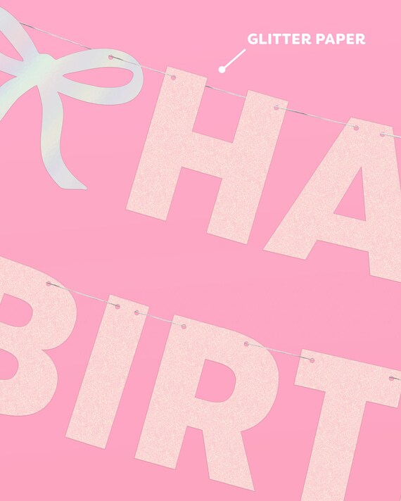 IMISI Happy Birthday Banner & Sfondo Decorazioni in Rosa per Feste