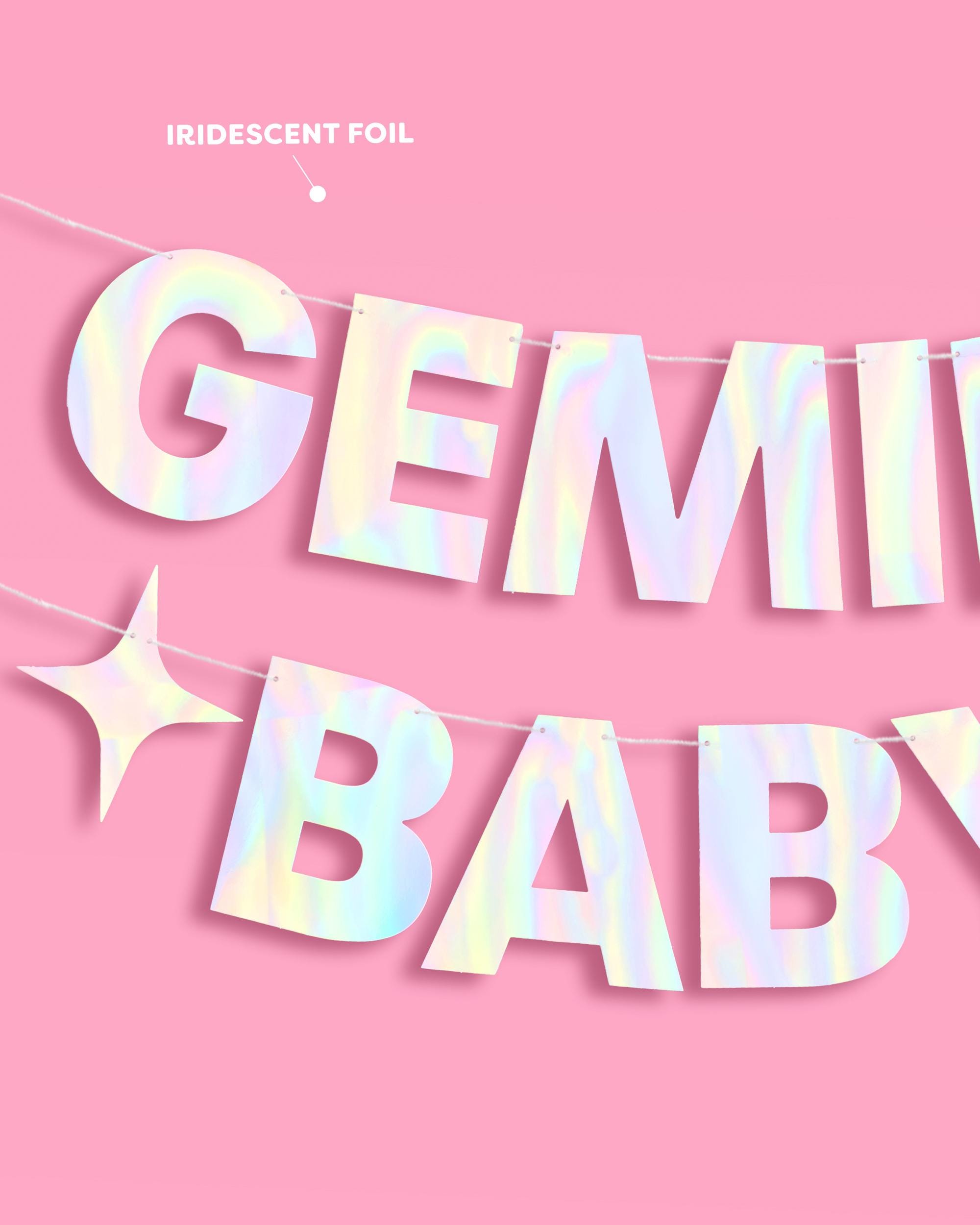 Xo, Fetti Gemini Glitzer Banner – Violett, 152 Cm, Für Geburtstag, Fotohintergrund & Party-Deko