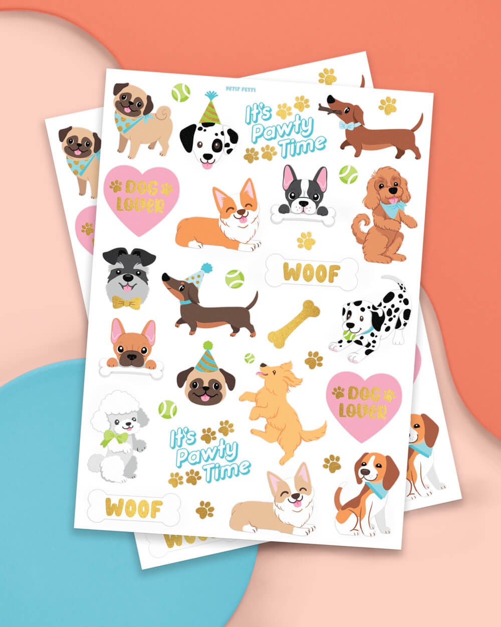 Tatuajes Temporales De Perros Con Purpurina – 66 Pegatinas Grandes Para Niños, Ideales Para Fiestas Y Cumpleaños