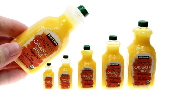 Miniature Dollhouse Bottle Orange Juice Drinks Food Doll Etsy Australia