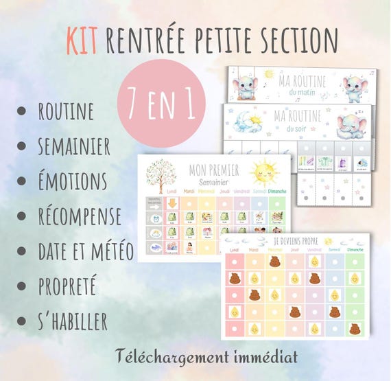 mega pack "Je prépare ma rentrée" - PDF - Impression A4 - autonomie routines