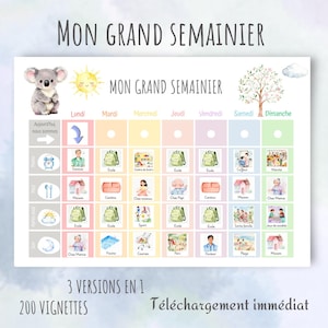 Printable French Weekly Planner for School and Extracurricular Activities - PDF - A4 - Educational Routine