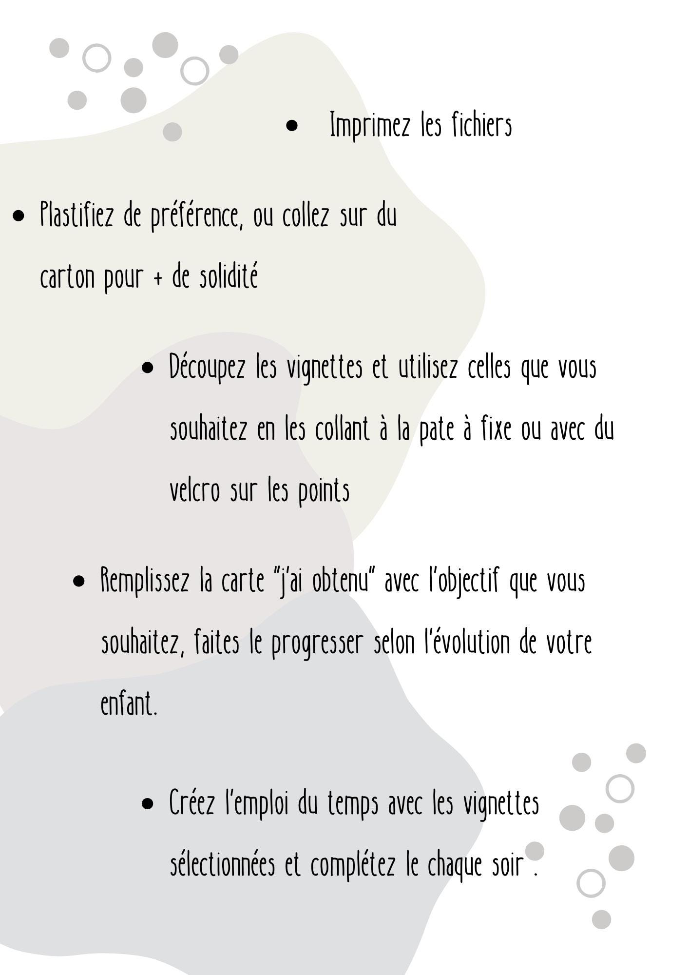 Tableau de comportement enfant à imprimer – Routine et récompenses ...