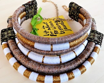 African Jewelry, African Necklace, Statement Jewelry, Hoop Earrings, African Choker Necklace, Ethnic Jewelry, Gift For Woman