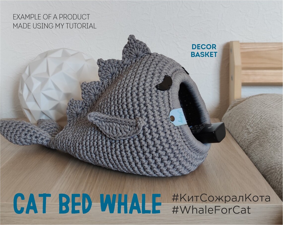 CAT BED Crochet Pattern Cat Cave PDF Tutorial Etsy