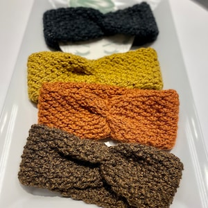 Crocheted Ear Warmer Headband: Double Thick Acrylic Winter Headband