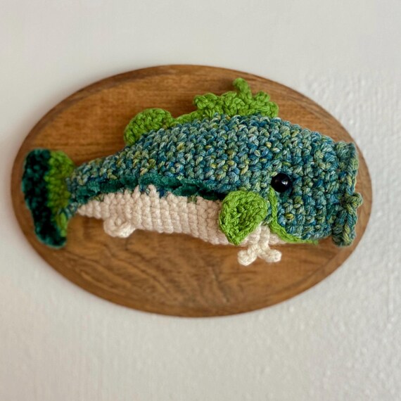 Crocheted Trophy Fish Wall Decor  - Fisherman Gift