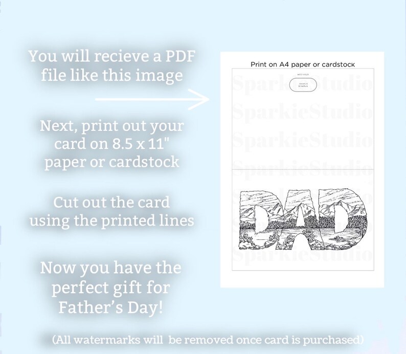 Printable Father s Day Card Father s Day Gift for Father s Day Printable Father s Day Card Father s Day Gift for Father s Day