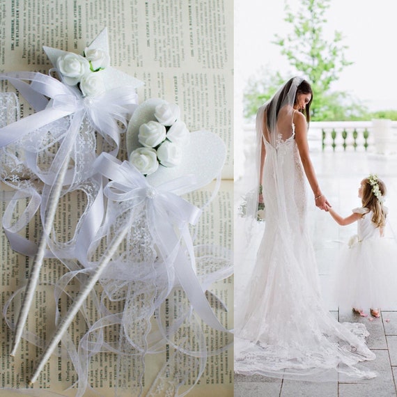flower girl ribbon wand