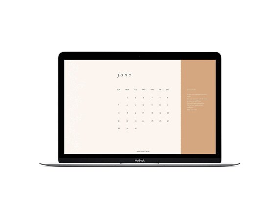Desktop Wallpaper Calendar 2020 MacBook Desktop Calendar | Etsy