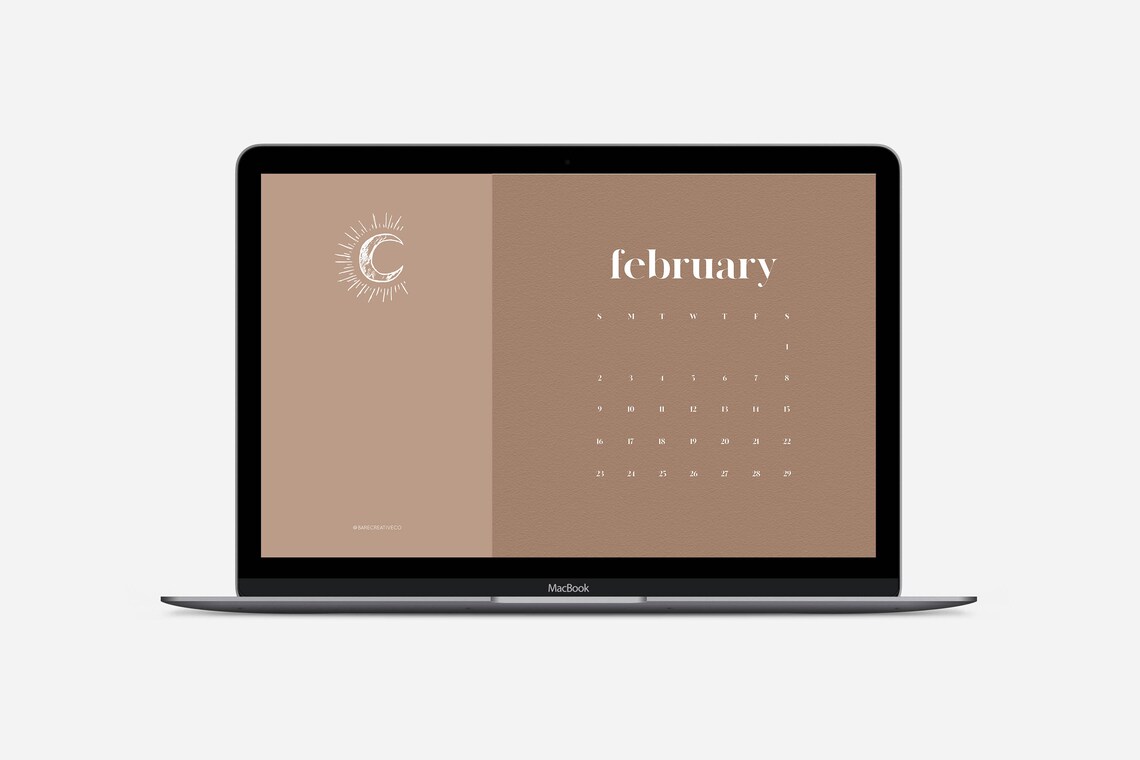 2020 Desktop Wallpaper Calendar MacBook Desktop Calendar Etsy