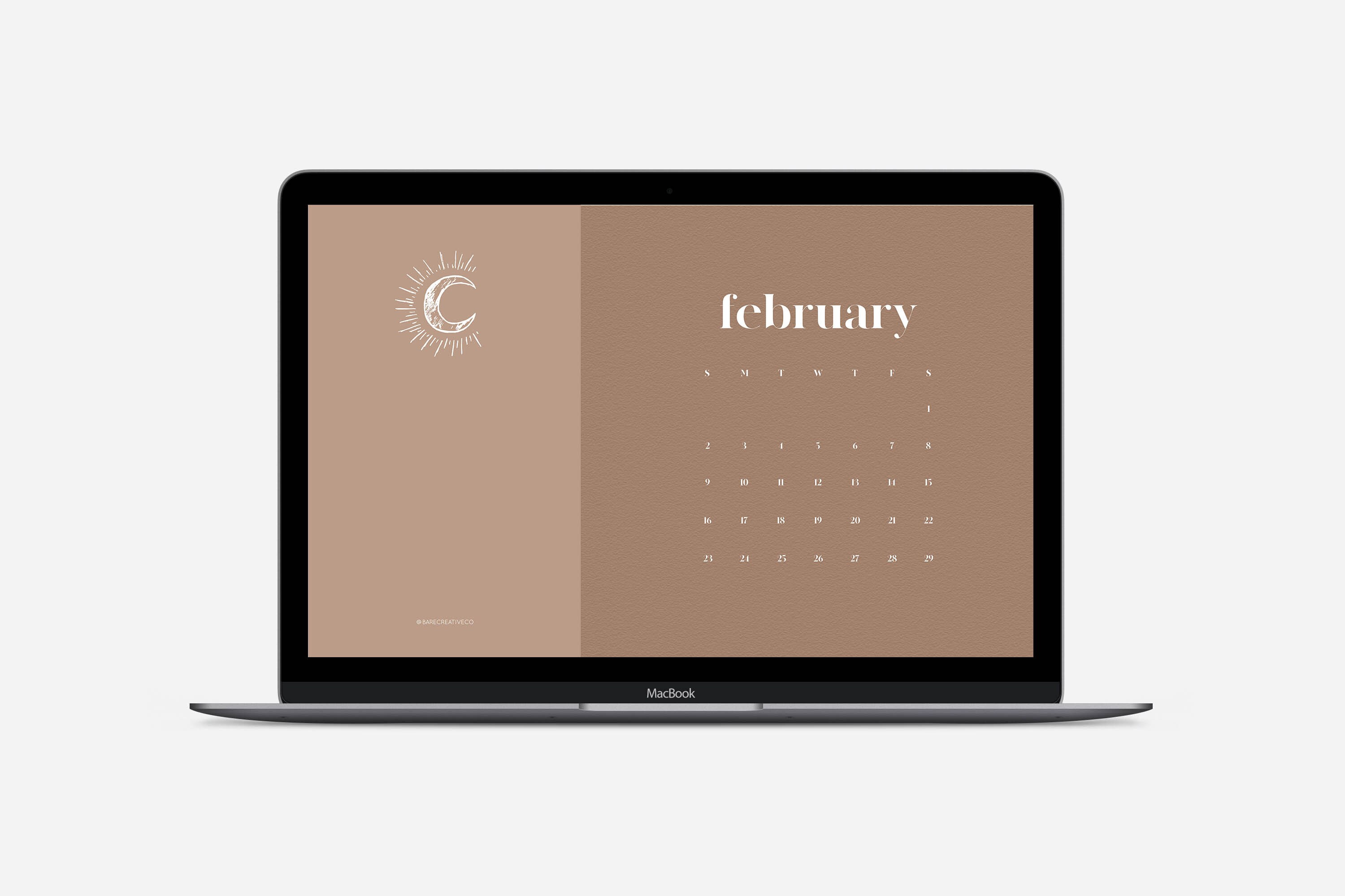 2020 Desktop Wallpaper Calendar MacBook Desktop Calendar | Etsy