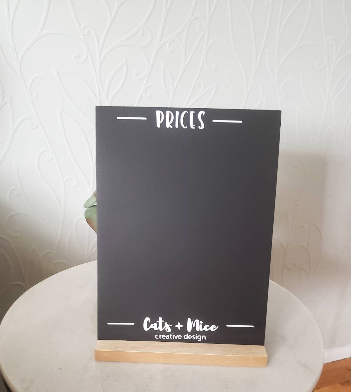 Pricing chalkboard sign with your business logo Etsy
