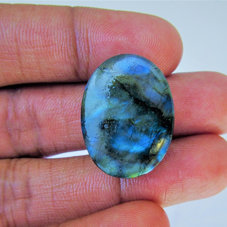 40.65Cts Natural Labradorite Gemstone Cabochon 20x26x9mm Amazing Oval Shape Amazing Shining Natural Labradorite 50/% Discount Sale On etsy