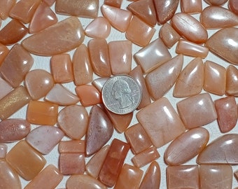 Peach Moonstone Faceted cut Cabochon Pair Natural Peach Moonstone Rose cut Gemstone Pair Rectangle Peach Moonstone Pair 15X10X4mm 12 carat