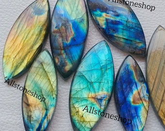 Labradorite Marquise BeadsNatural Labradorite Smooth Marquise BriolettesLabradorite Gemstone BriolettesLabradorite Beads6 PcsSILBCB